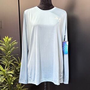 Anglur UPF Sun Protect,moisture
wicking,round neck,logo graphic chest/arm,light